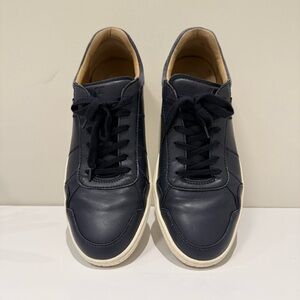 Men's Piloti Leather Driving Sneakers, Navy Size 9.5